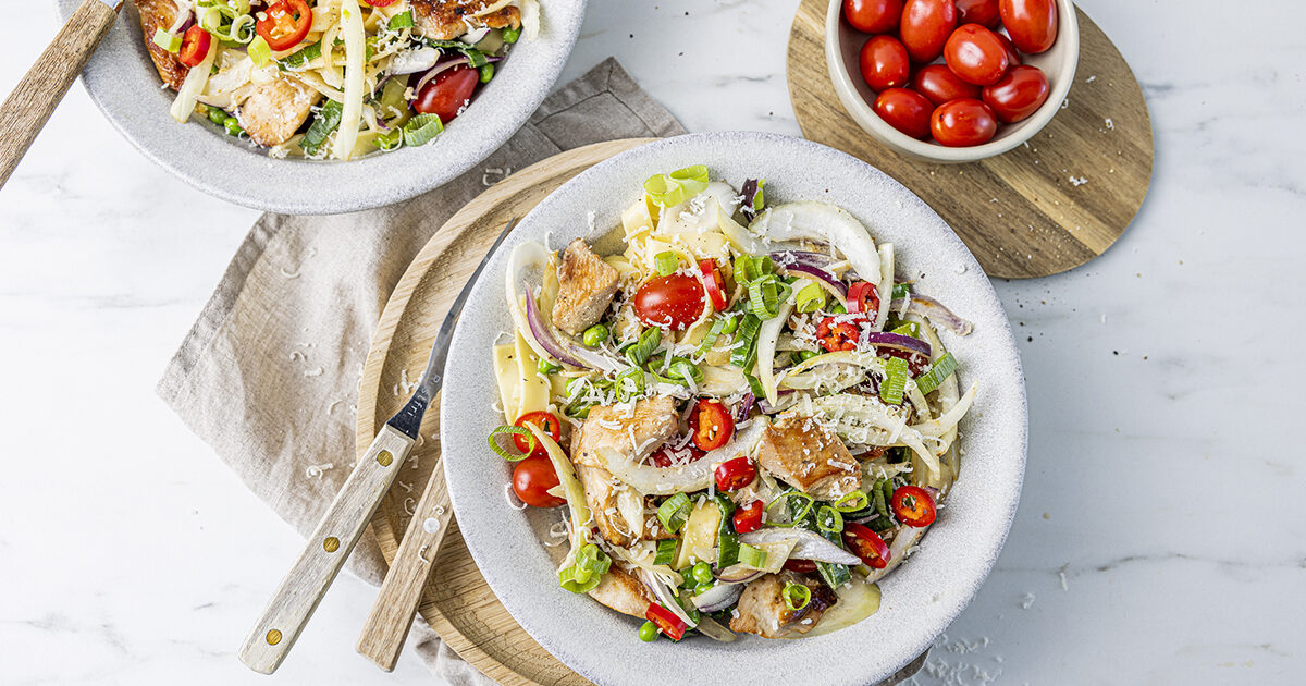 Kremet tagliatelle med kylling Skikkelig Digg Mat